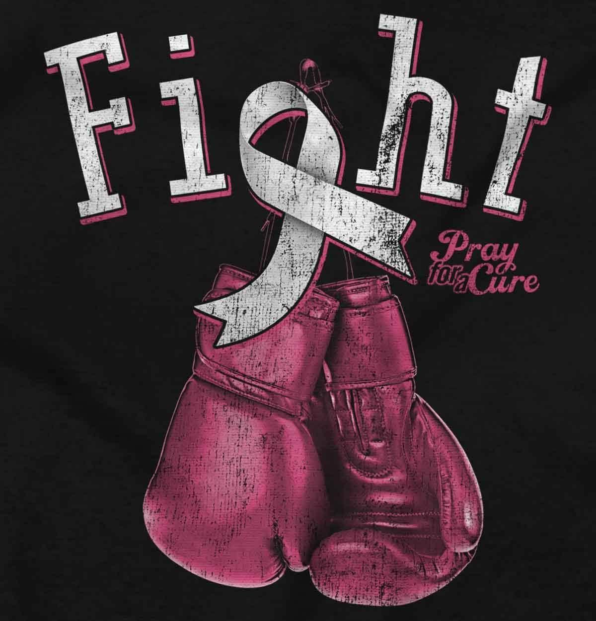 imageFight Boxing Breast Cancer Warrior Womens Slim Fit Graphic TeeBlack