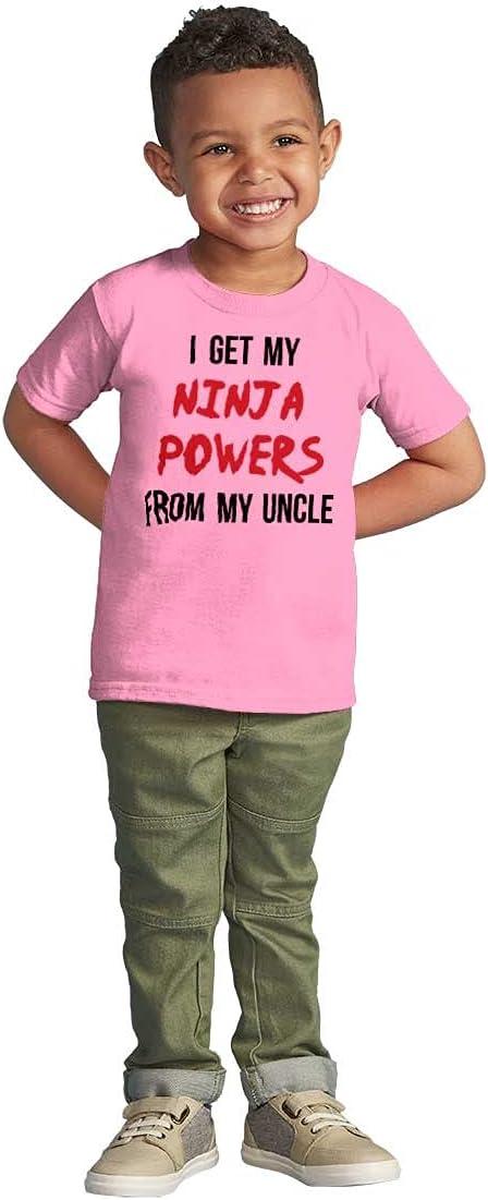 imageGet My Ninja Powers from My Uncle Toddler Boy Girl T ShirtPink