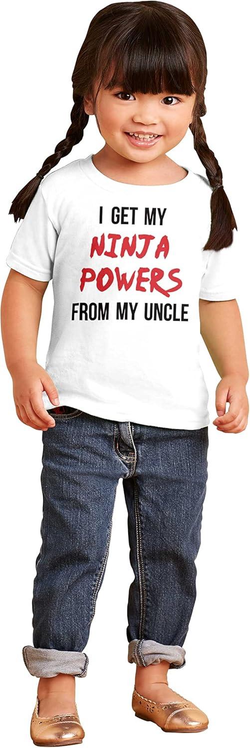 imageGet My Ninja Powers from My Uncle Toddler Boy Girl T ShirtWhite