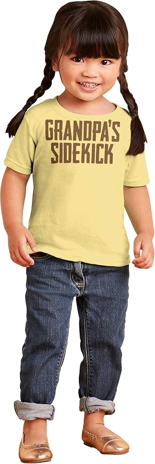 imageGrandpa Sidekick Cute Funny Grandkids Toddler Boy Girl T ShirtButter