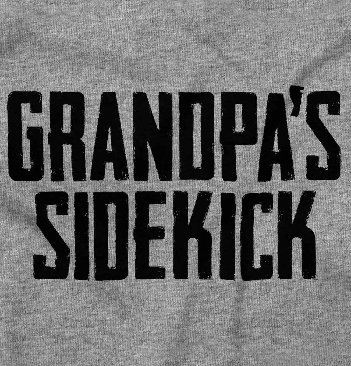imageGrandpa Sidekick Cute Funny Grandkids Toddler Boy Girl T ShirtHeather