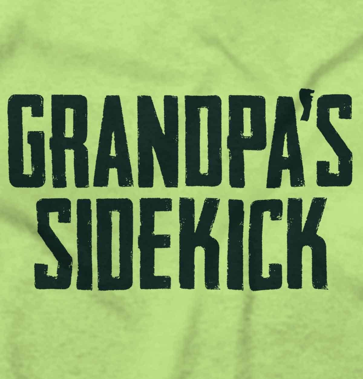 imageGrandpa Sidekick Cute Funny Grandkids Toddler Boy Girl T ShirtKey Lime