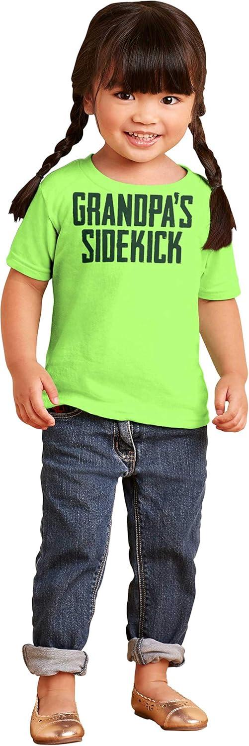 imageGrandpa Sidekick Cute Funny Grandkids Toddler Boy Girl T ShirtKey Lime