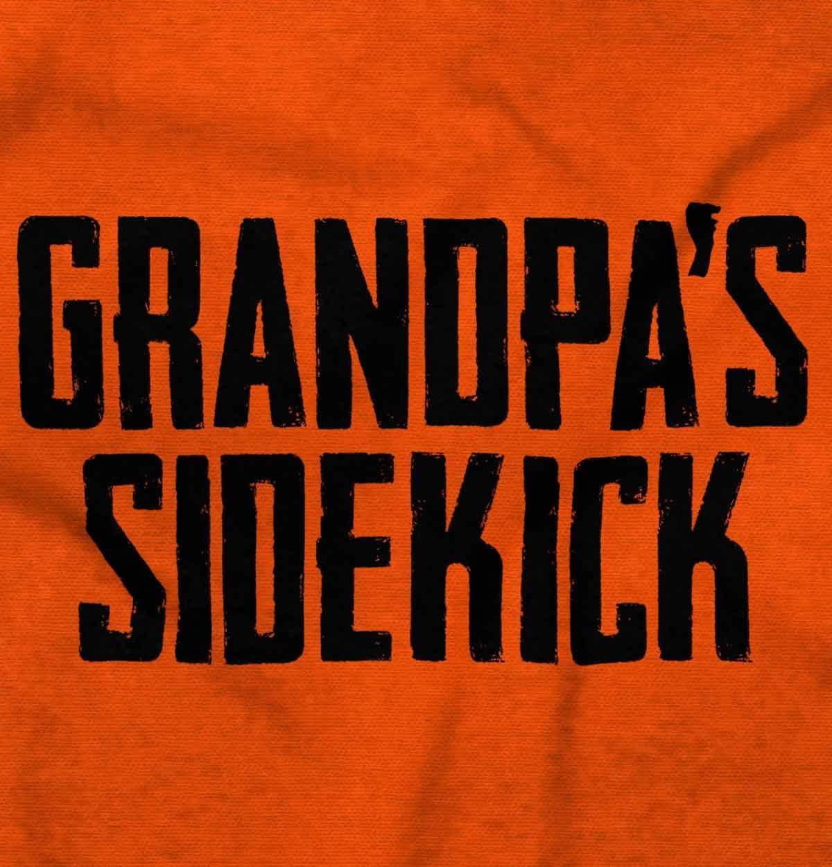 imageGrandpa Sidekick Cute Funny Grandkids Toddler Boy Girl T ShirtOrange