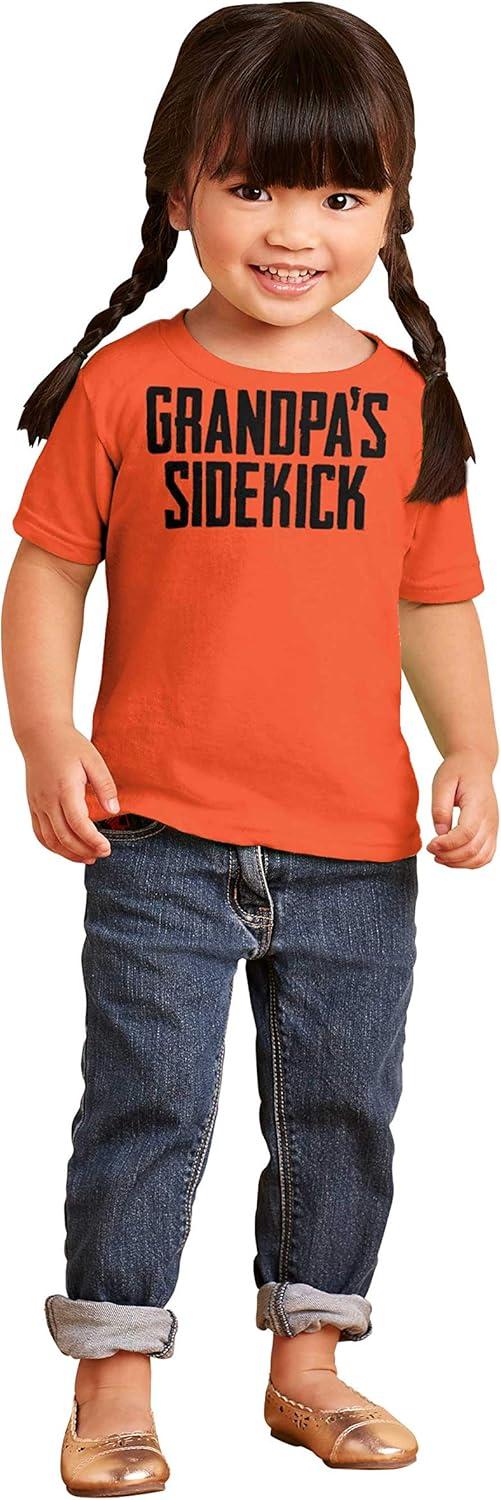 imageGrandpa Sidekick Cute Funny Grandkids Toddler Boy Girl T ShirtOrange