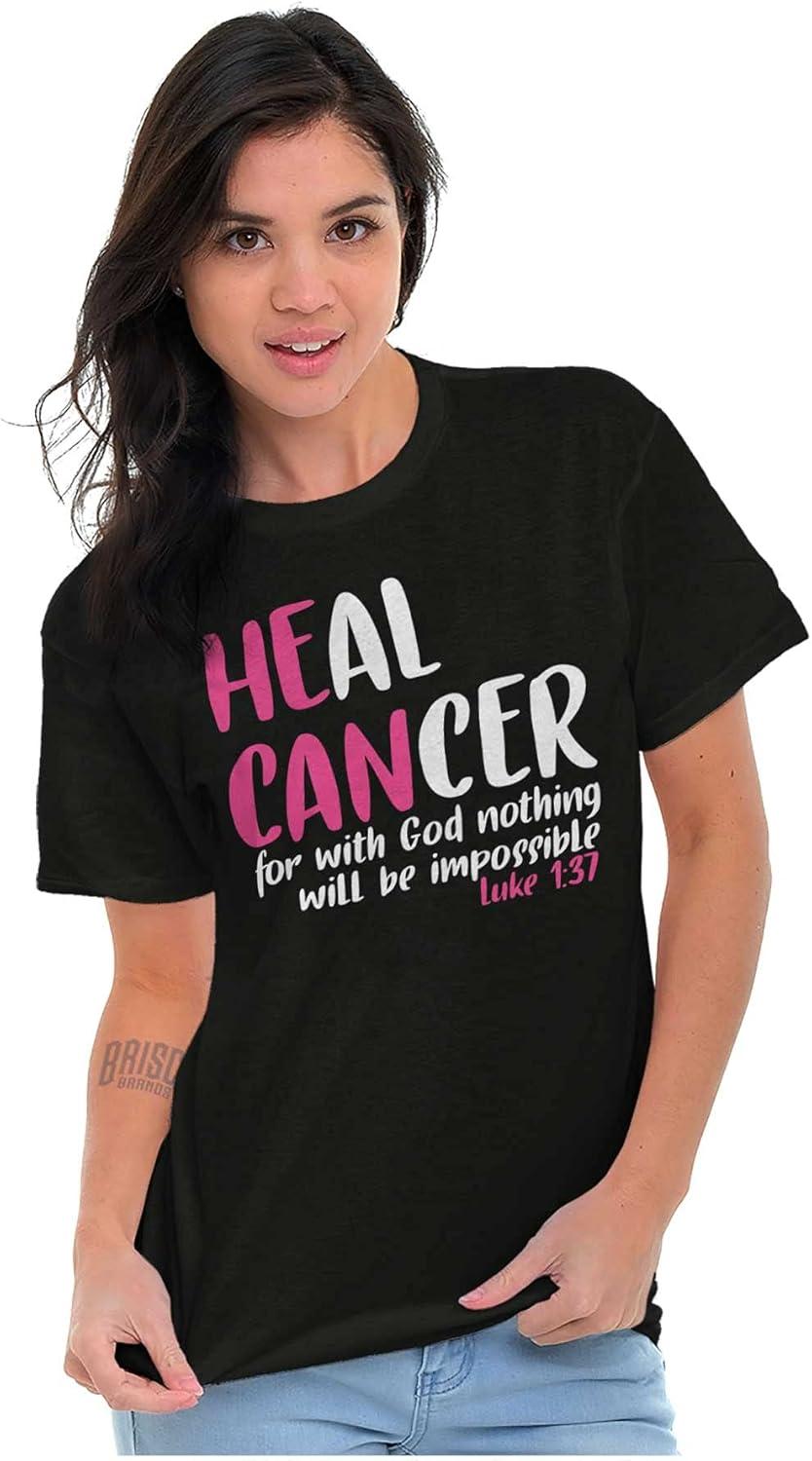 imageHe Can Heal Cancer Religious BCA Womens Graphic T Shirt TeesBlack