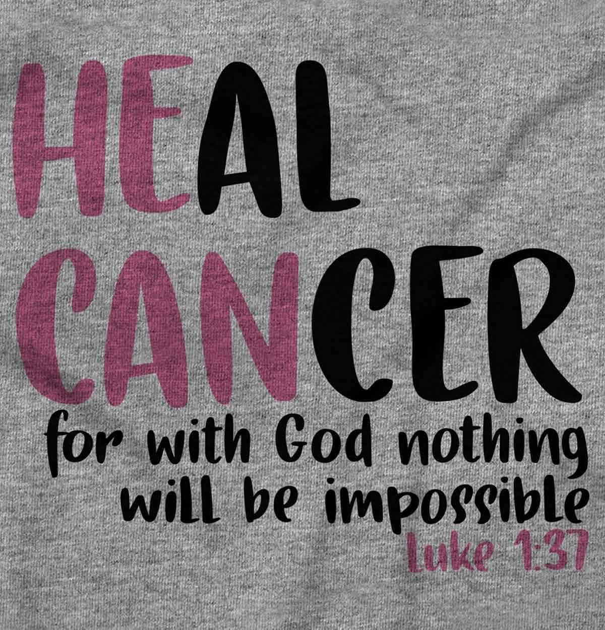 imageHe Can Heal Cancer Religious BCA Womens Slim Fit Graphic TeeSport Grey