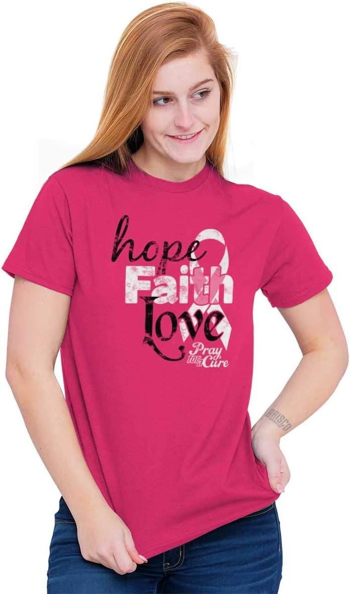imageHope Faith Love Breast Cancer Support Womens Graphic T Shirt TeesHeliconia
