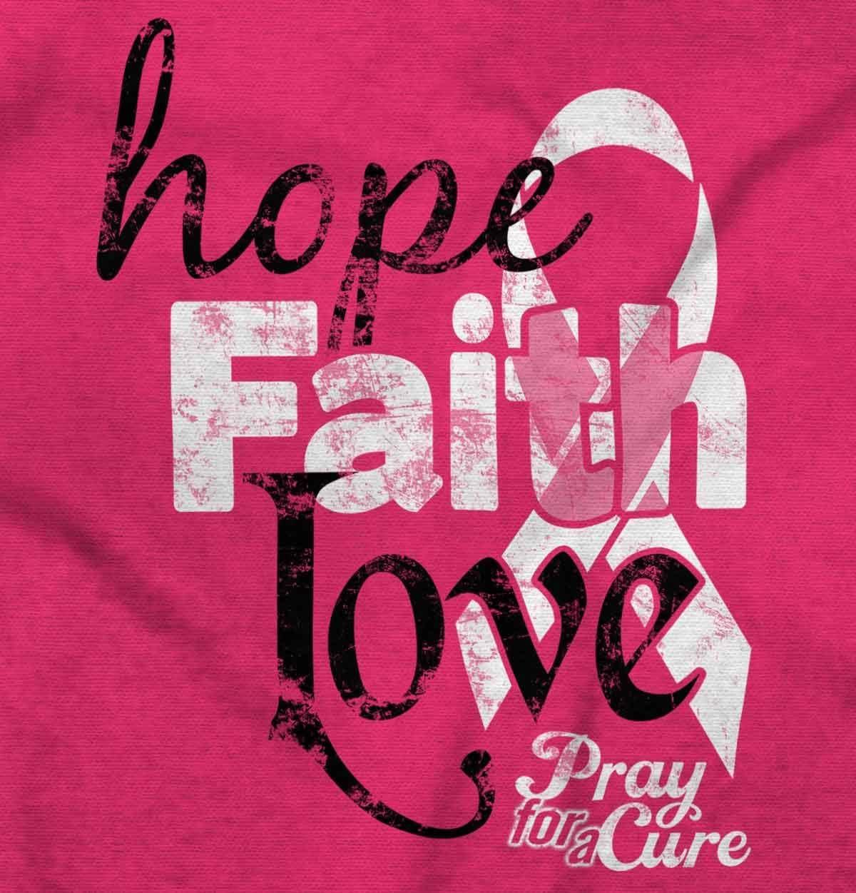 imageHope Faith Love Breast Cancer Support Womens Graphic T Shirt TeesHeliconia