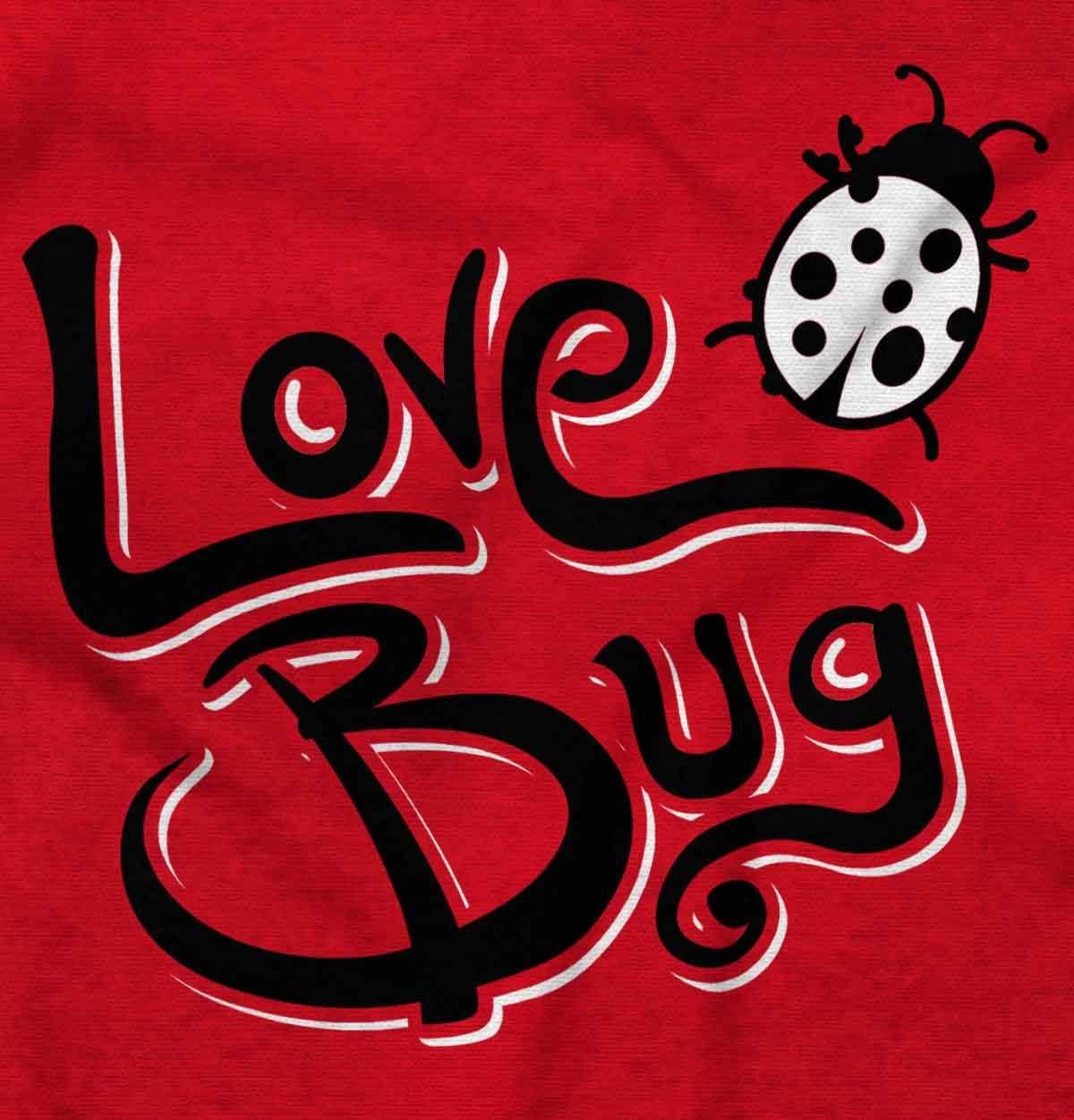 imageLove Bug Cute Ladybug Valentines Day Womens Slim Fit Graphic TeeRed