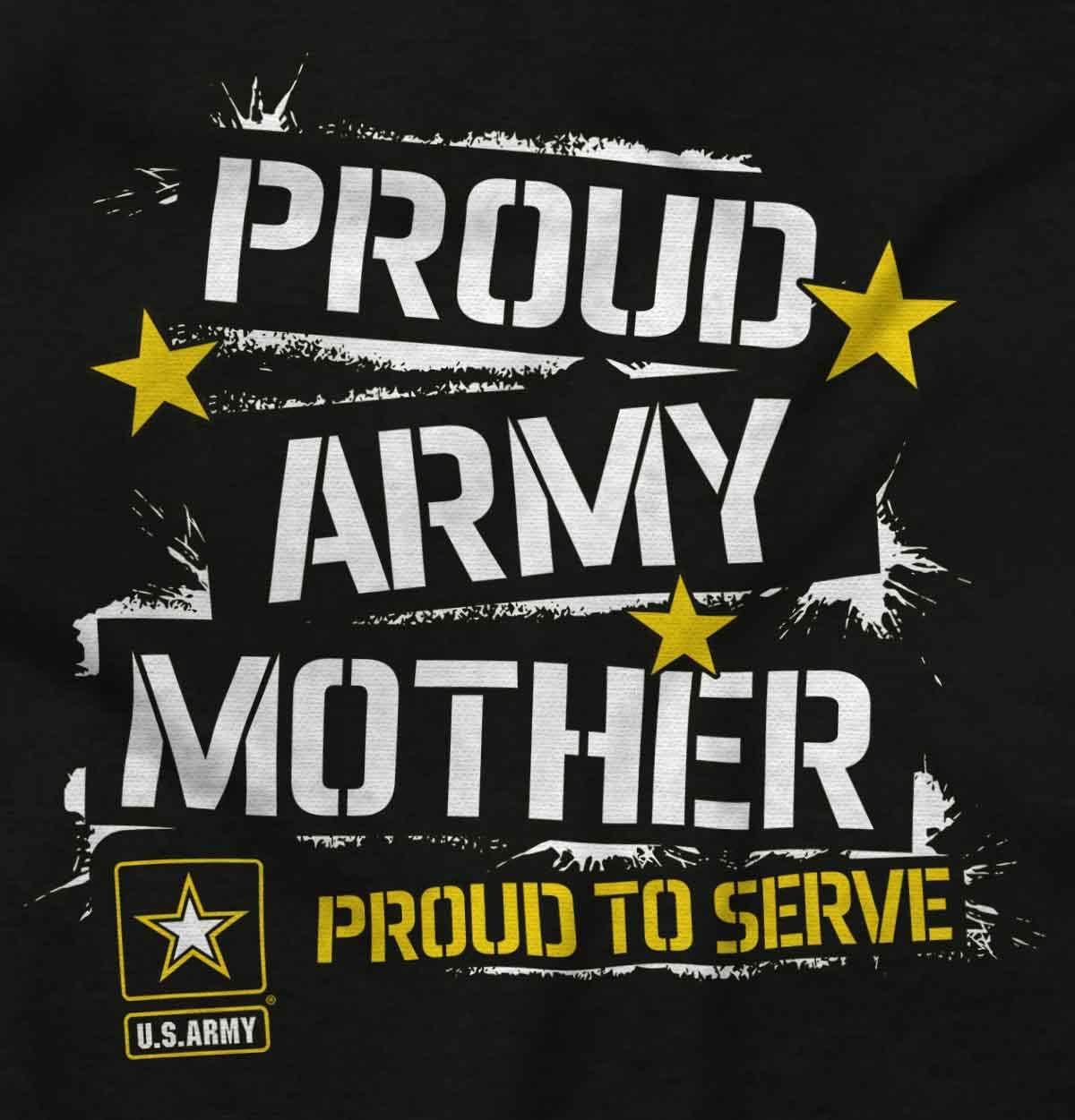 imageMilitary Logo Proud US Army Mother Womens Slim Fit Graphic TeeBlack