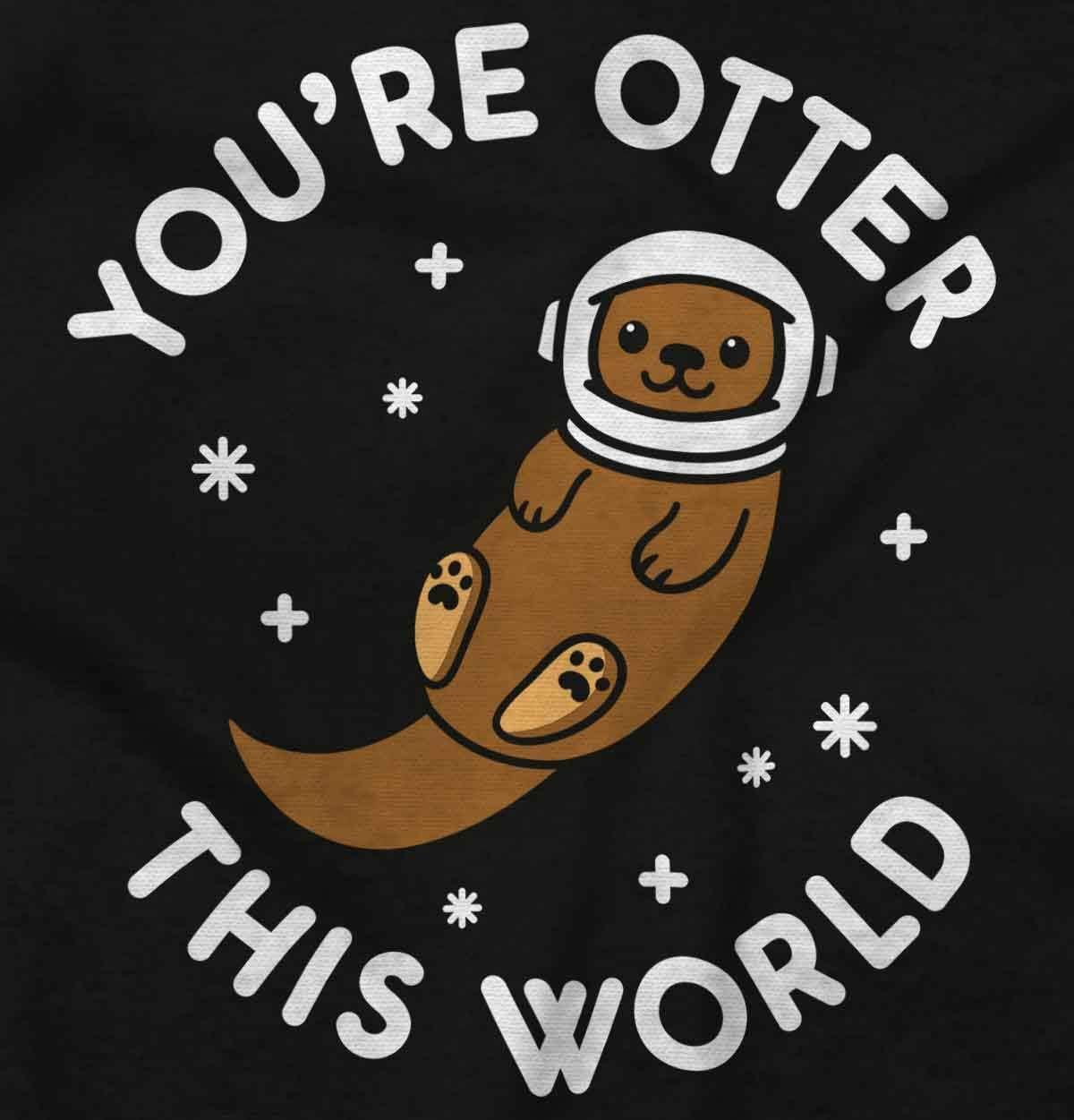 imageOtter This World Adorable Animal Womens Graphic T Shirt TeesBlack