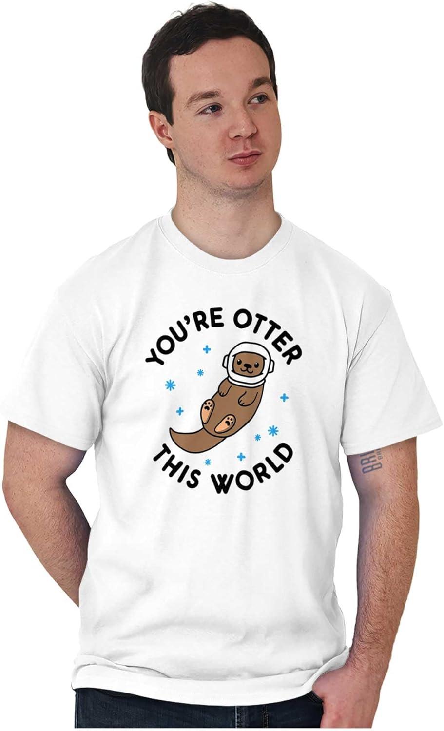 imageOtter This World Adorable Animal Womens Graphic T Shirt TeesWhite
