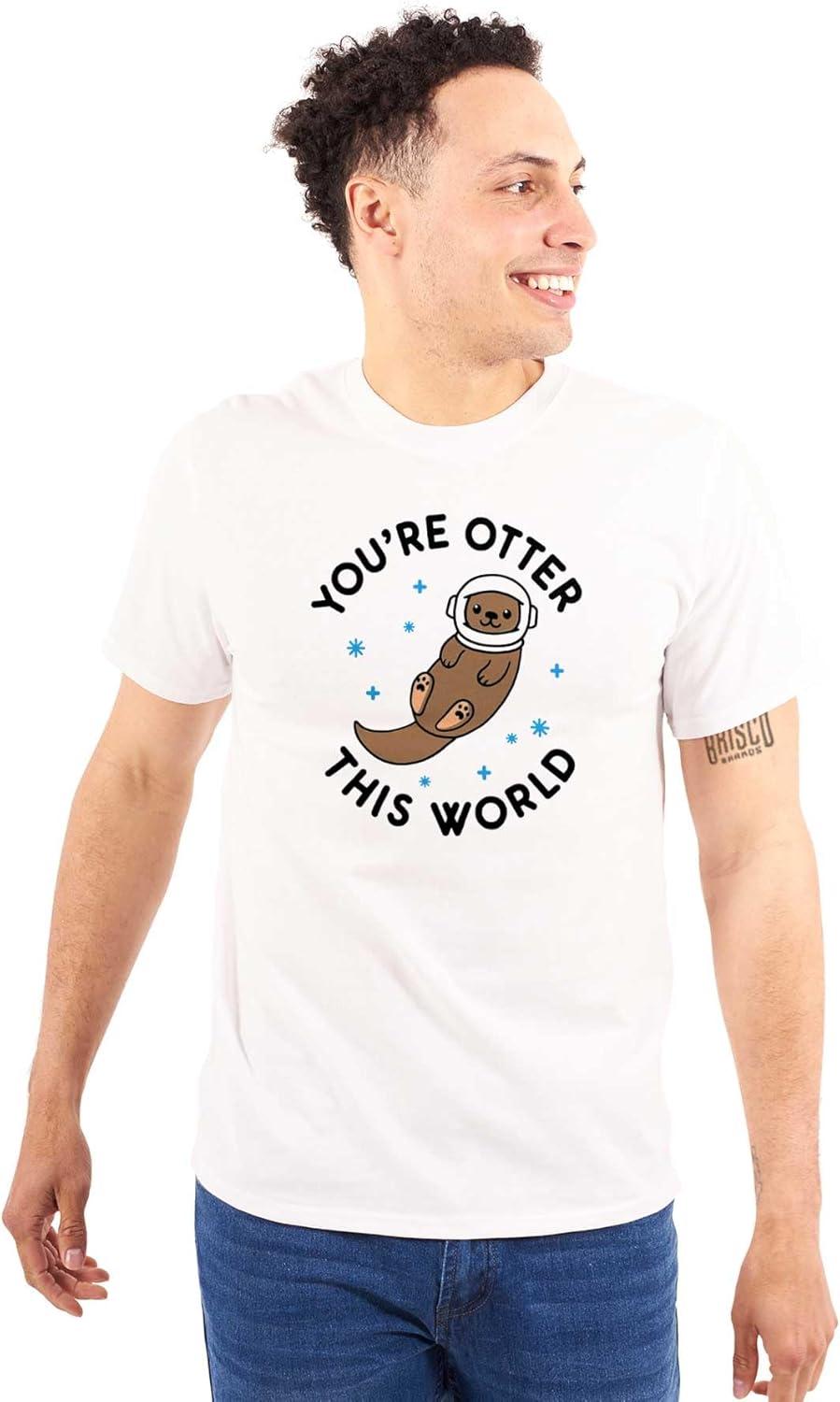 imageOtter This World Adorable Animal Womens Graphic T Shirt TeesWhite