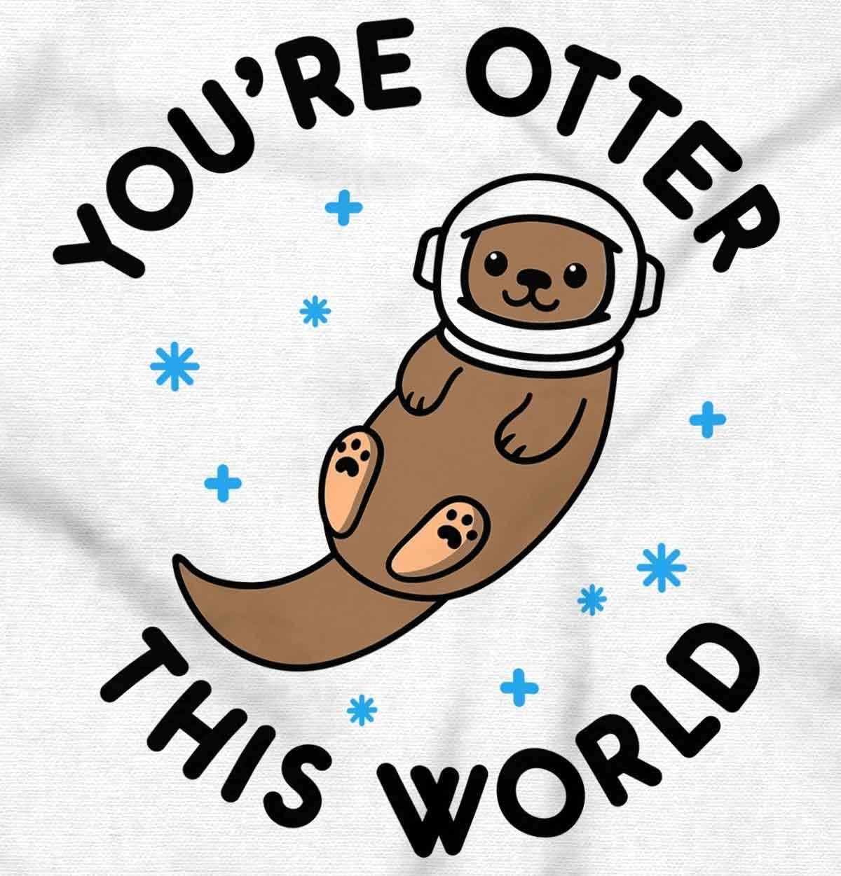 imageOtter This World Adorable Animal Womens Graphic T Shirt TeesWhite