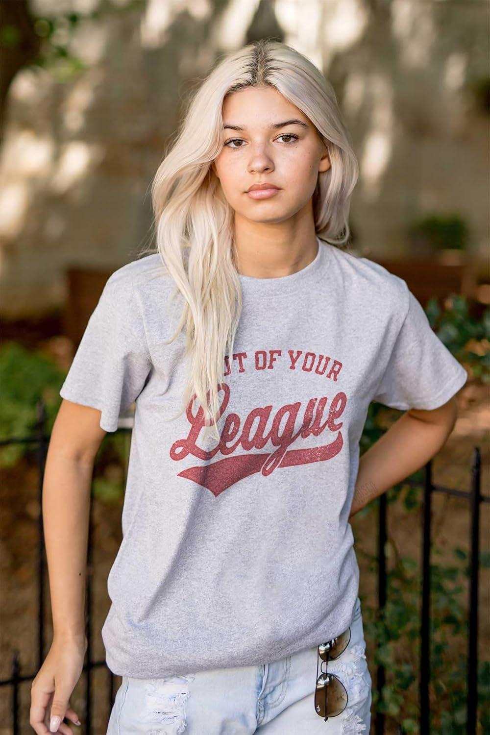 imageOut of Your League Funny Dating Graphic T Shirt Men or WomenSport Grey