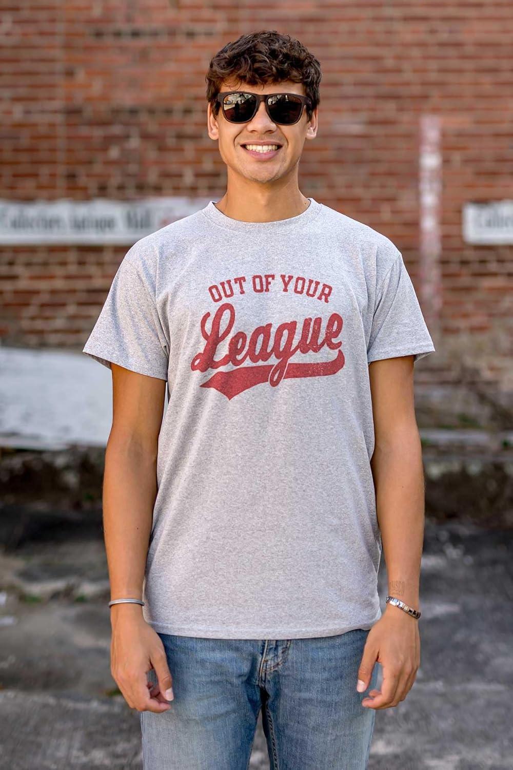 imageOut of Your League Funny Dating Graphic T Shirt Men or WomenSport Grey