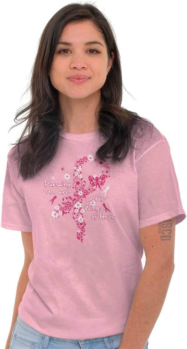 imagePursuing a Cure for Breast Cancer Womens Graphic T Shirt TeesLight Pink