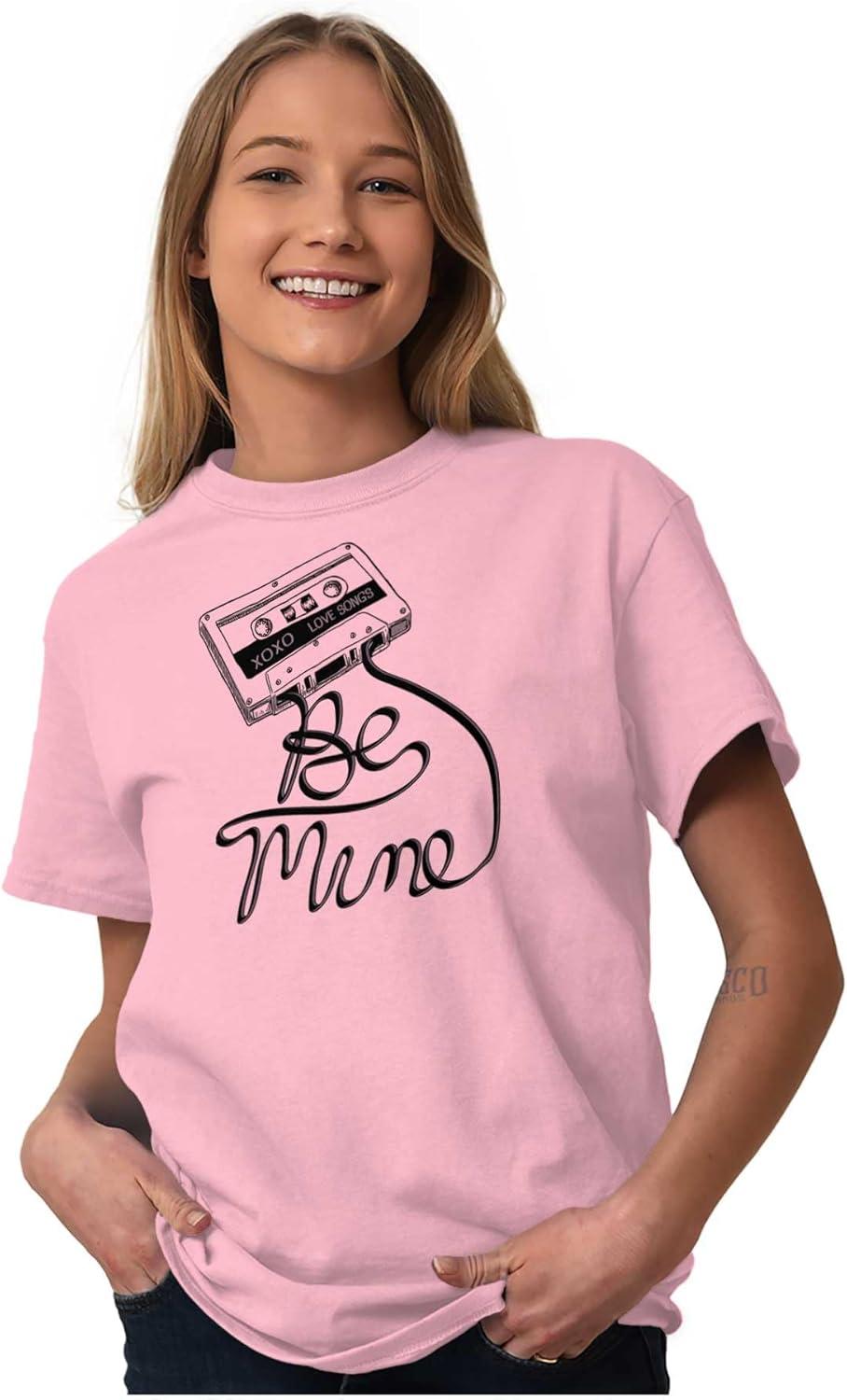 imageRetro Mixtape Be Mine Valentine Womens Graphic T Shirt TeesAzalea
