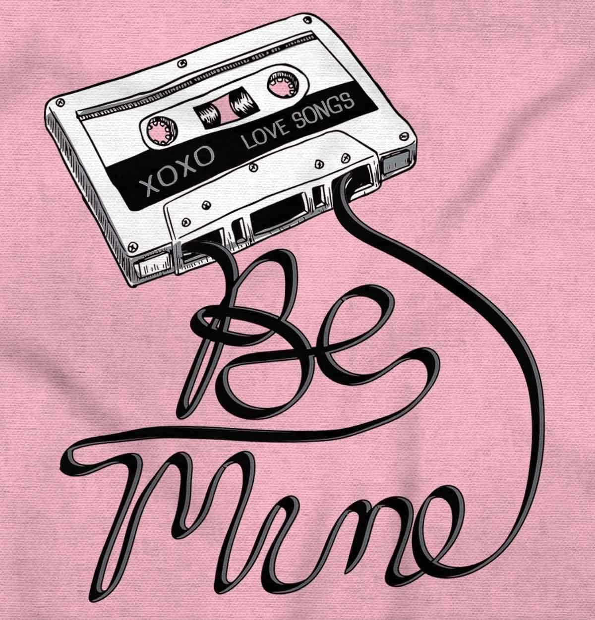 imageRetro Mixtape Be Mine Valentine Womens Graphic T Shirt TeesAzalea