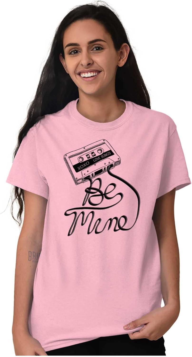 imageRetro Mixtape Be Mine Valentine Womens Graphic T Shirt TeesAzalea