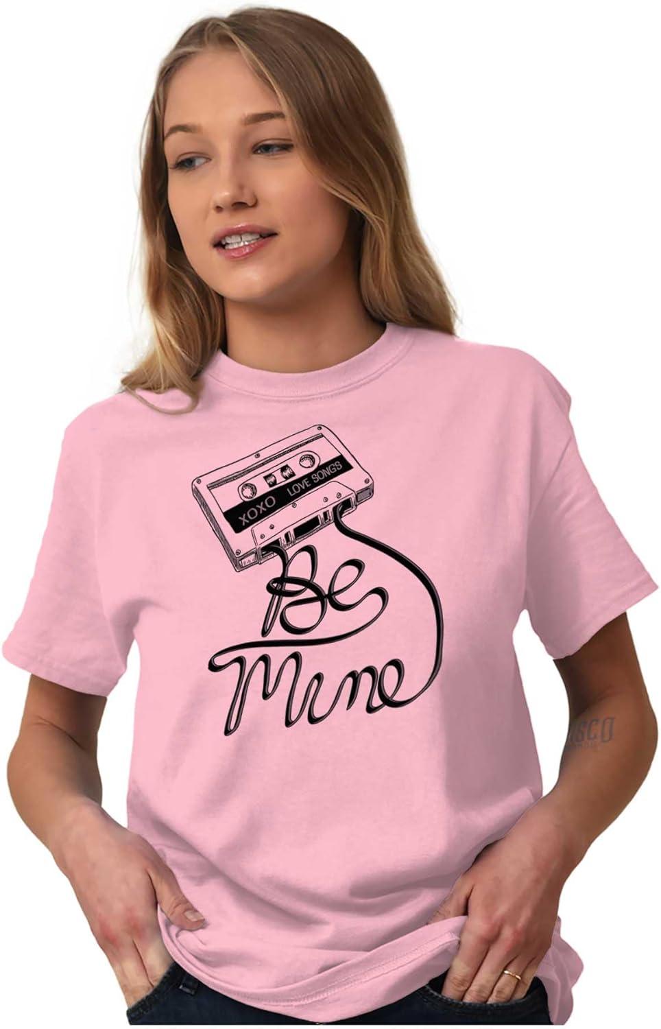 imageRetro Mixtape Be Mine Valentine Womens Graphic T Shirt TeesAzalea