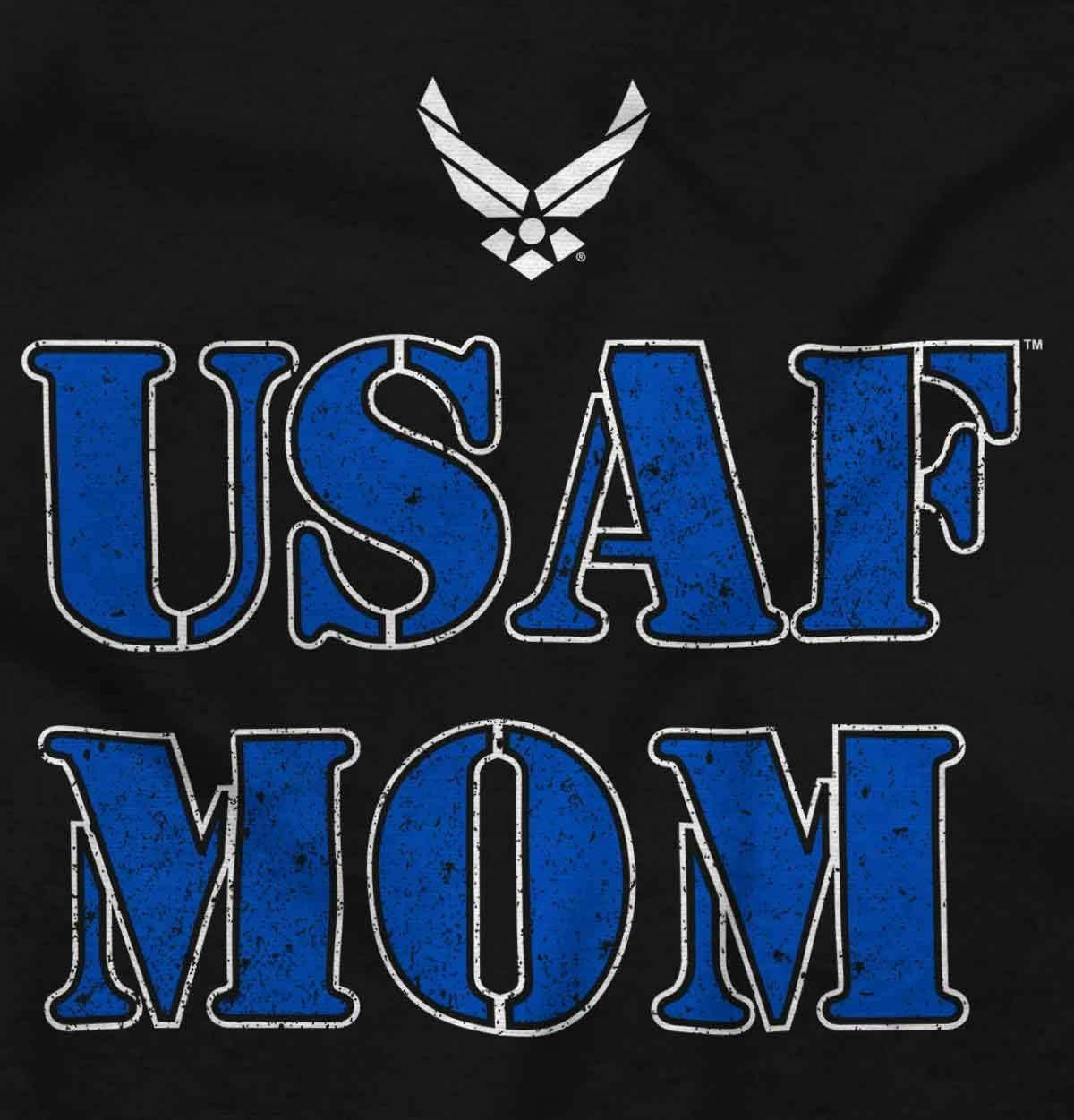 imageUS Air Force USAF Military Family Support Womens Graphic T Shirt TeesBlack Mom