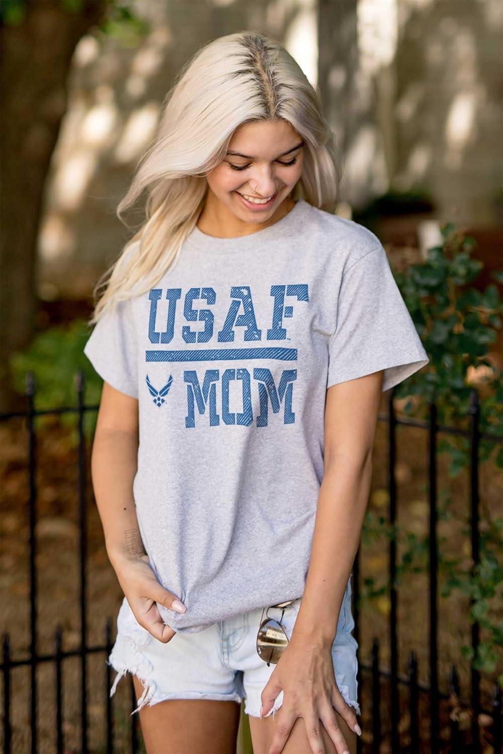 imageUS Air Force USAF Mother Military Mom Graphic T Shirt Men or WomenSport Grey