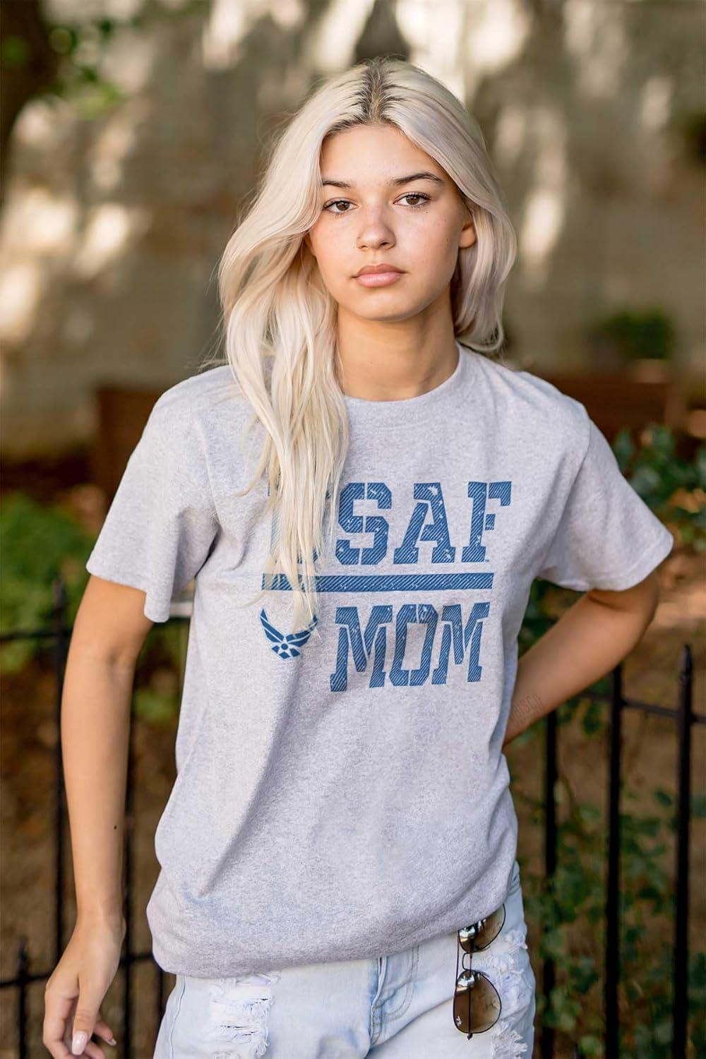 imageUS Air Force USAF Mother Military Mom Graphic T Shirt Men or WomenSport Grey