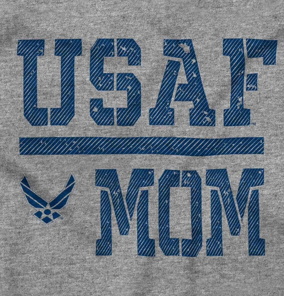 imageUS Air Force USAF Mother Military Mom Womens Slim Fit Graphic TeeSport Grey