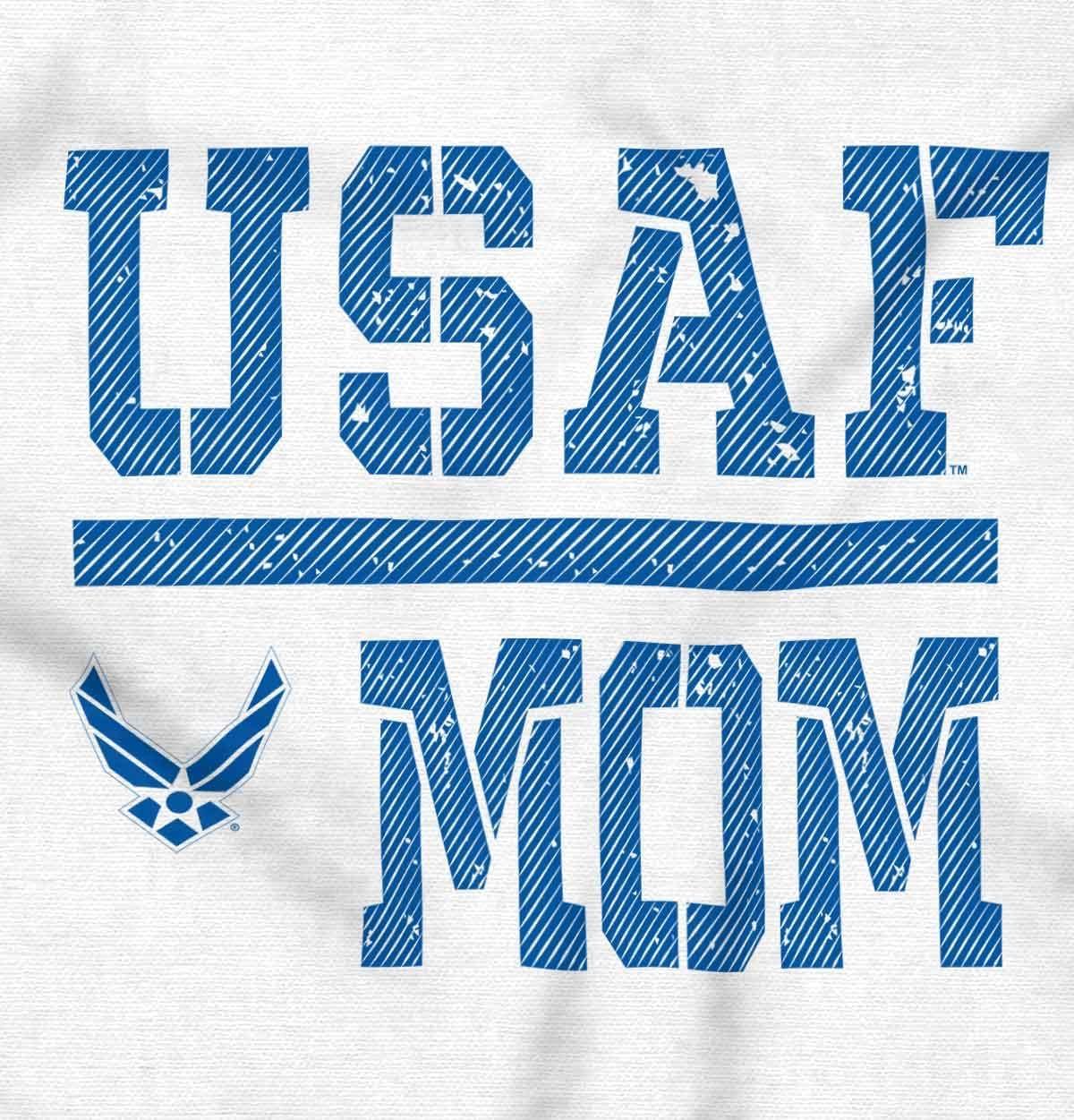 imageUS Air Force USAF Mother Military Mom Womens Slim Fit Graphic TeeWhite