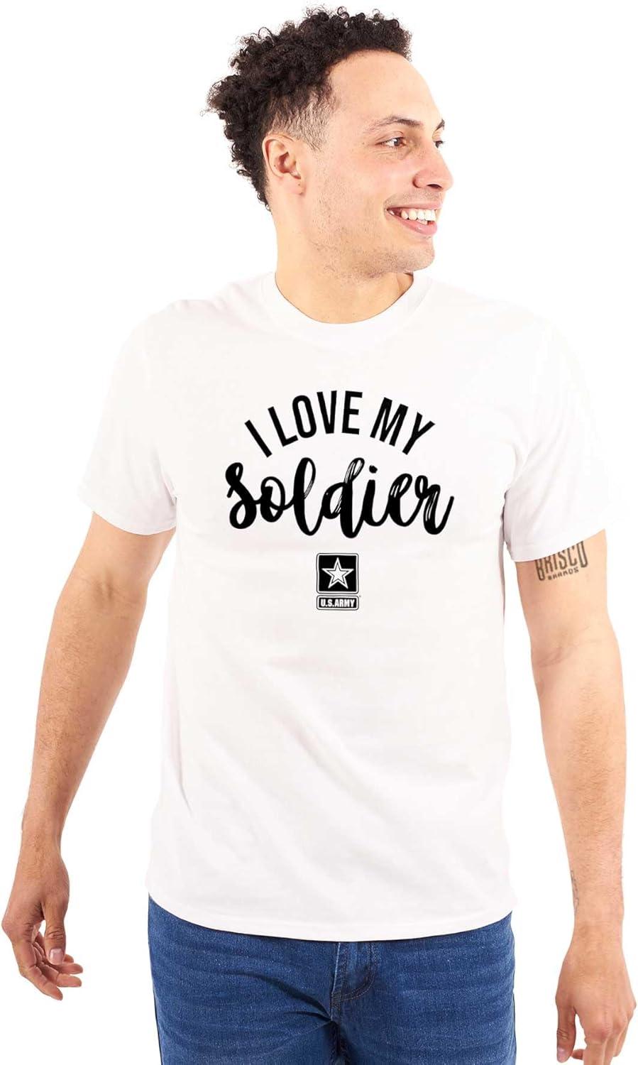 imageUS Army I Love My Soldier Graphic T Shirt Men or WomenWhite