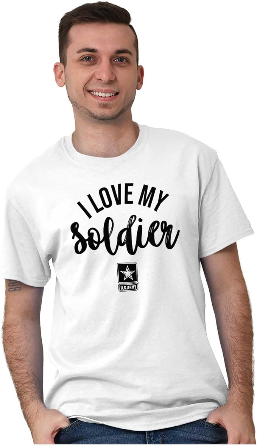 imageUS Army I Love My Soldier Graphic T Shirt Men or WomenWhite