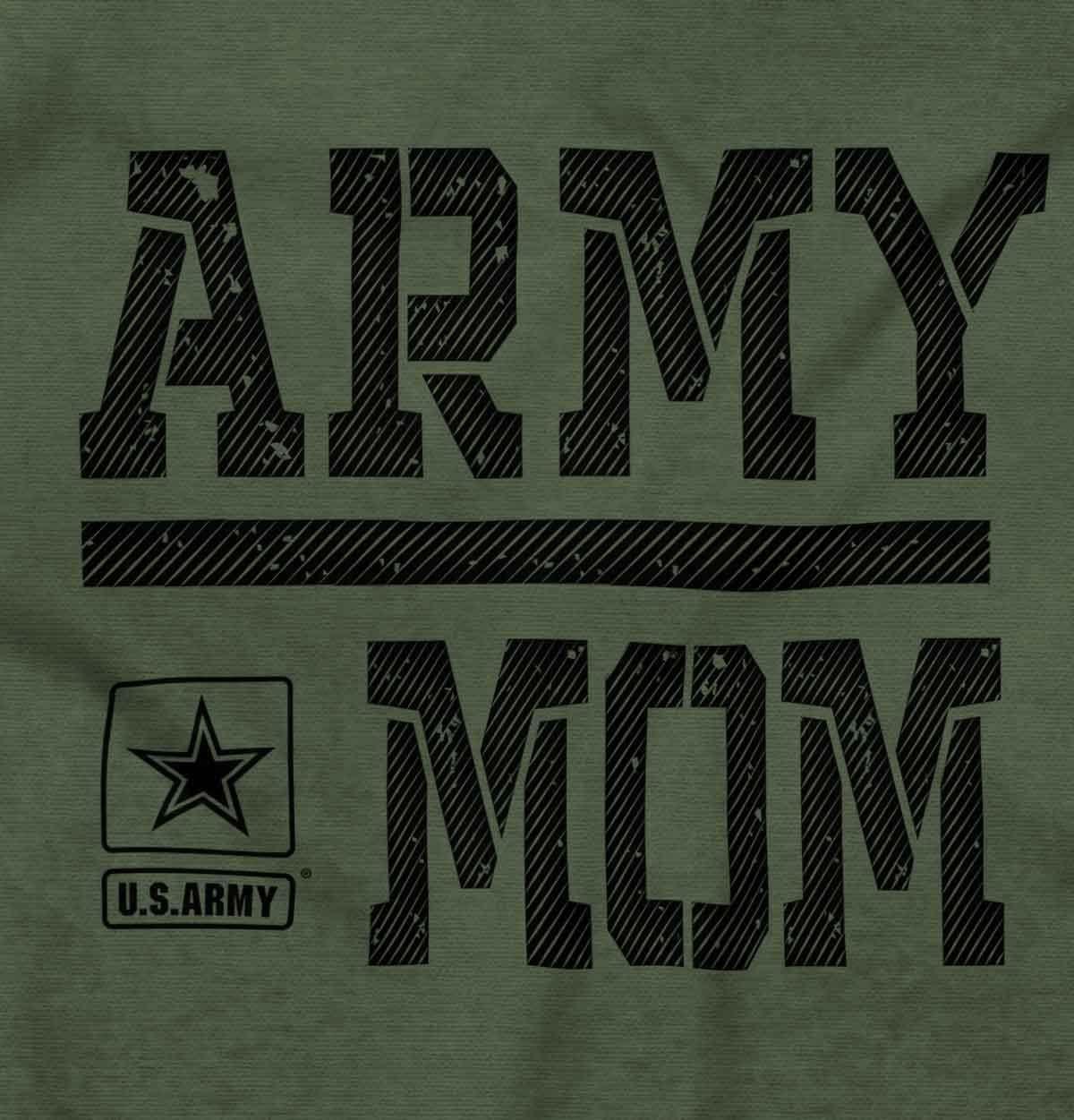imageUS Army Mom Military Soldier Pride Womens Long Sleeve T ShirtMilitary Green