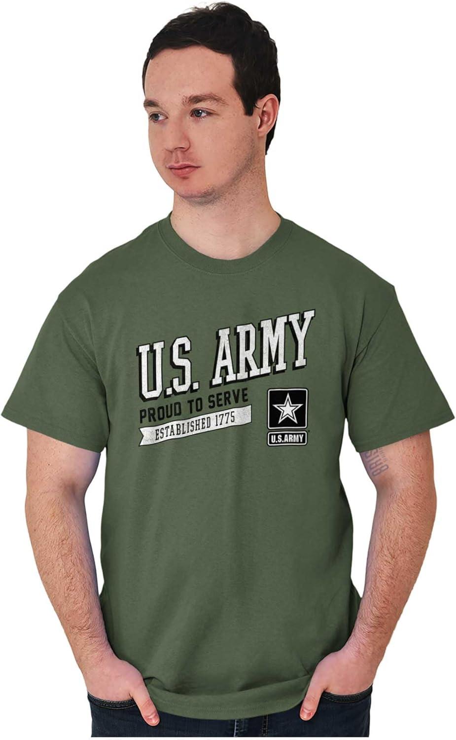 imageUS Army Proud to Serve Soldier Pride Graphic T Shirt Men or WomenMilitary Green