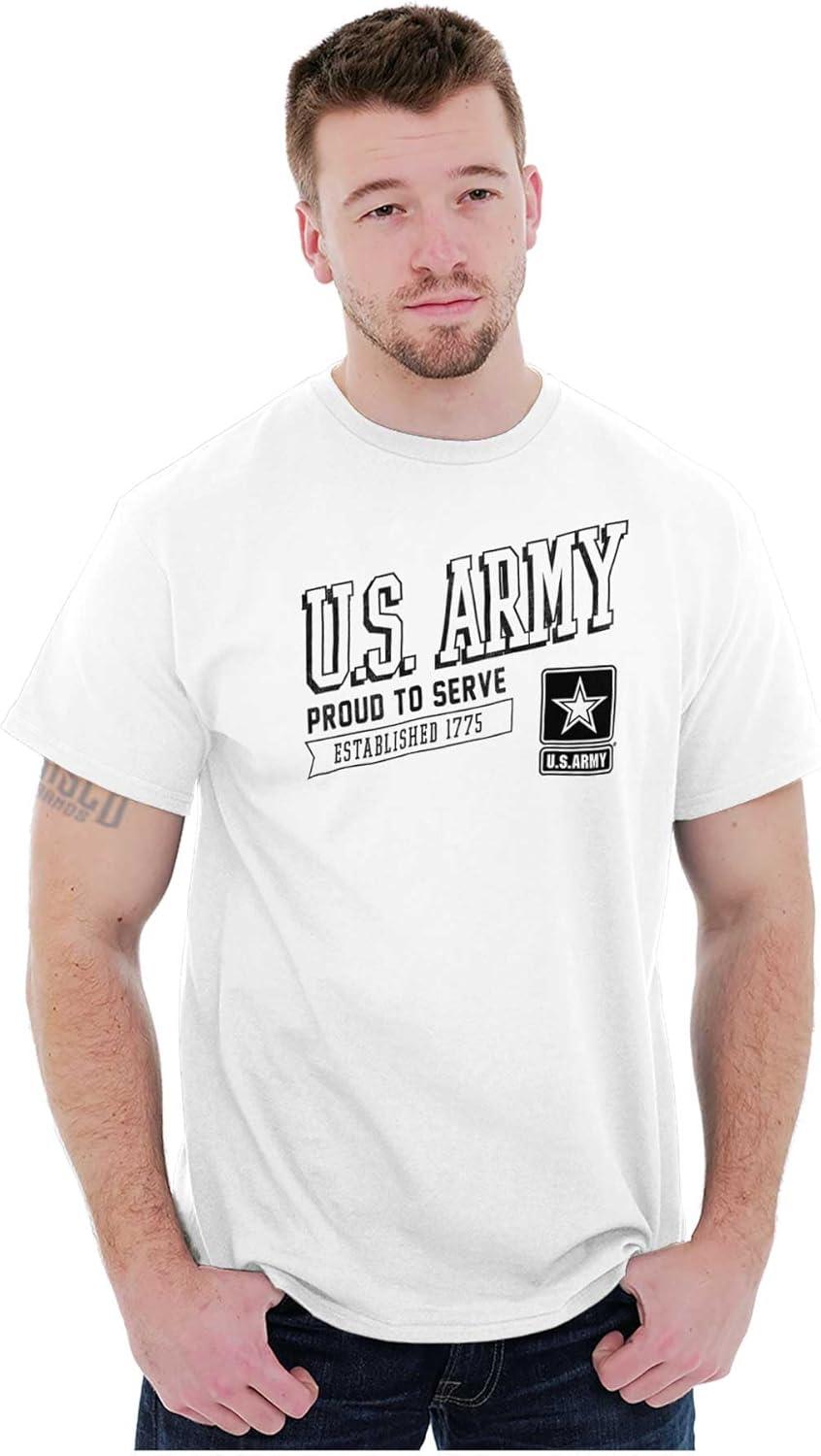 imageUS Army Proud to Serve Soldier Pride Graphic T Shirt Men or WomenWhite