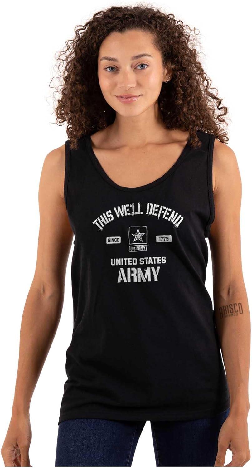 imageUS Army This Well Defend Tank Top T Shirts Men WomenBlack