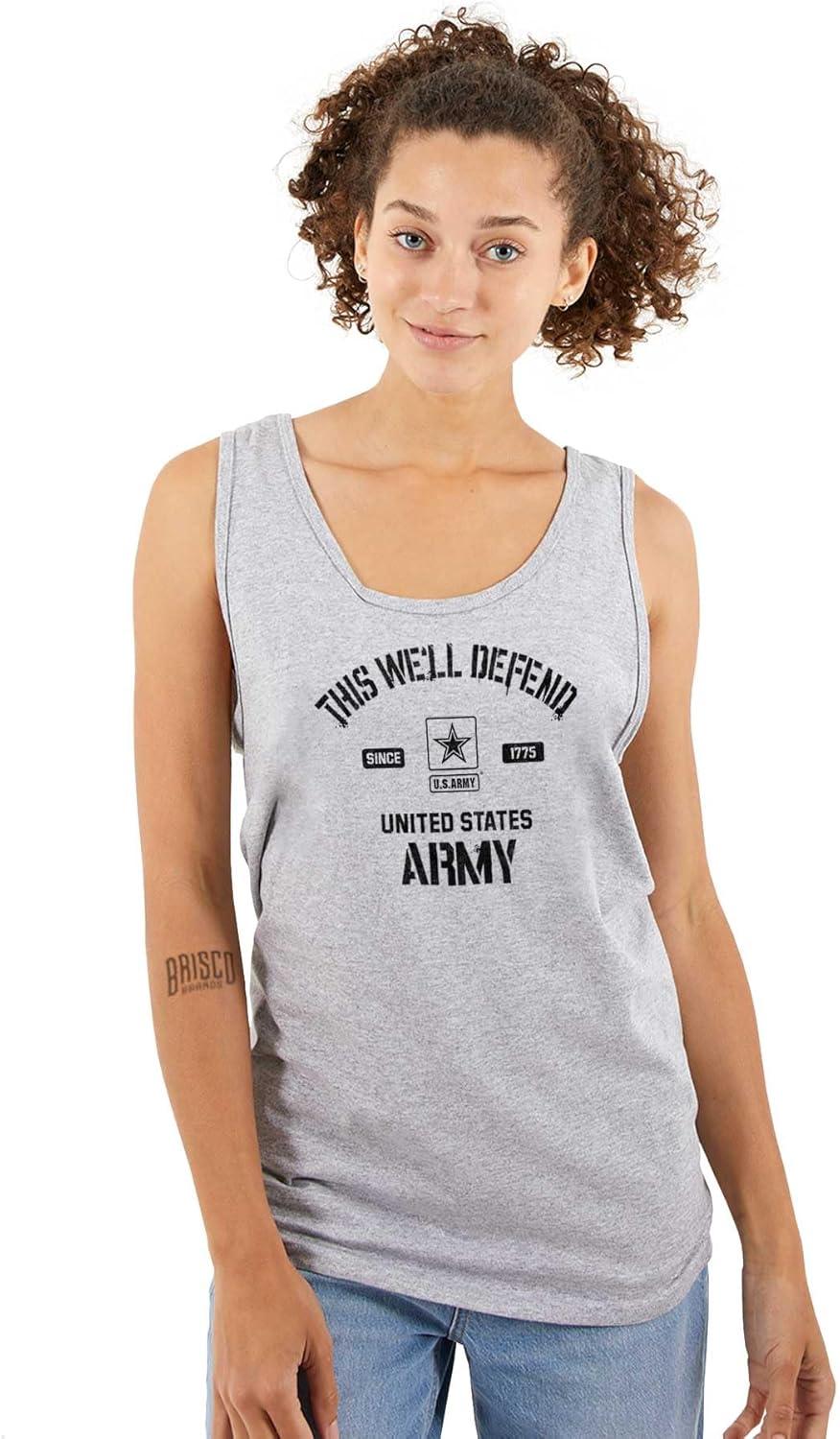 imageUS Army This Well Defend Tank Top T Shirts Men WomenSport Grey