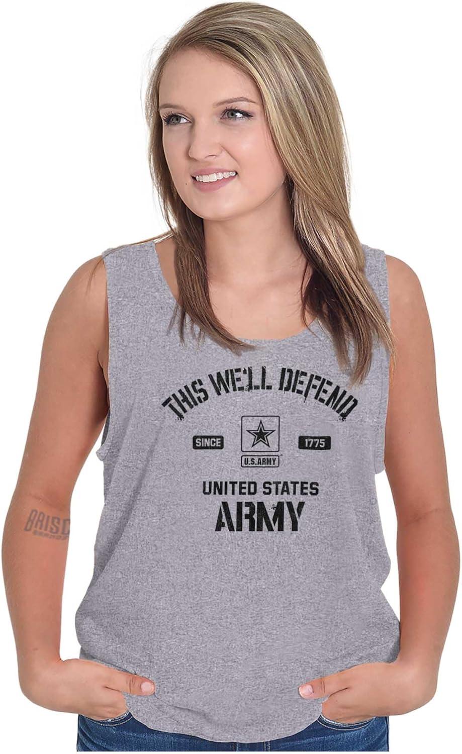 imageUS Army This Well Defend Tank Top T Shirts Men WomenSport Grey