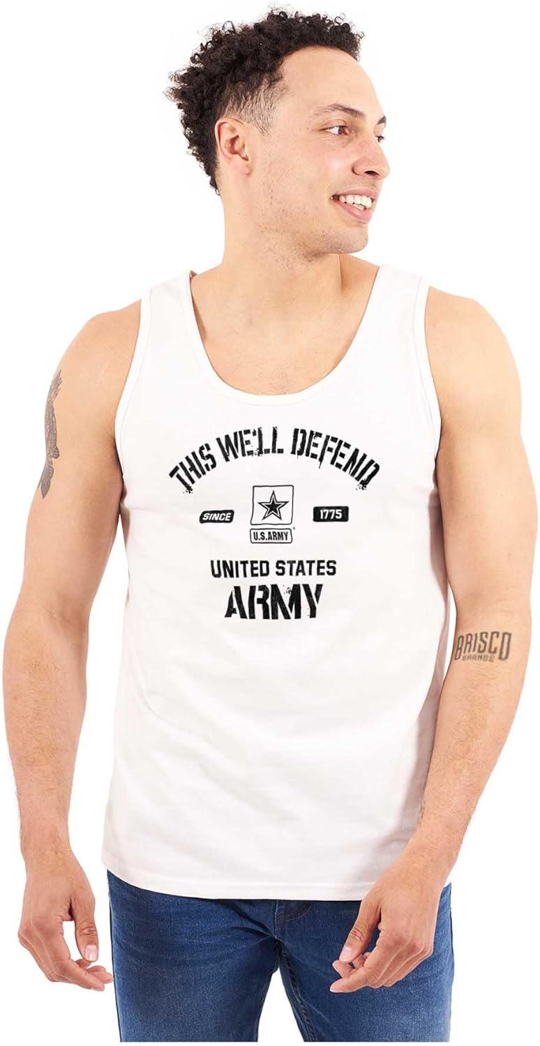 imageUS Army This Well Defend Tank Top T Shirts Men WomenWhite