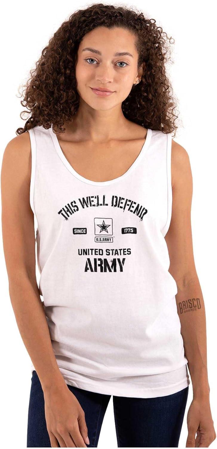 imageUS Army This Well Defend Tank Top T Shirts Men WomenWhite
