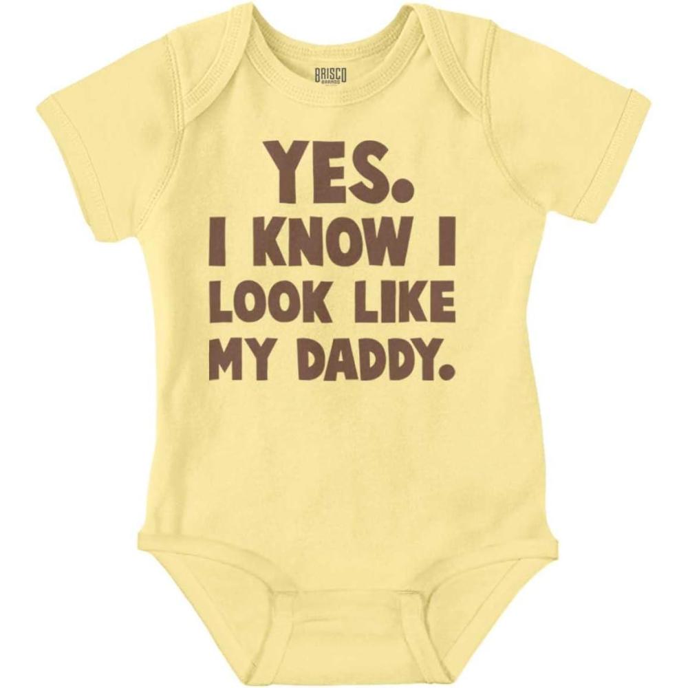 imageBrisco Brands Cute I Look Like Daddy Dad Joke Baby Bodysuit Jumper BoysBanana