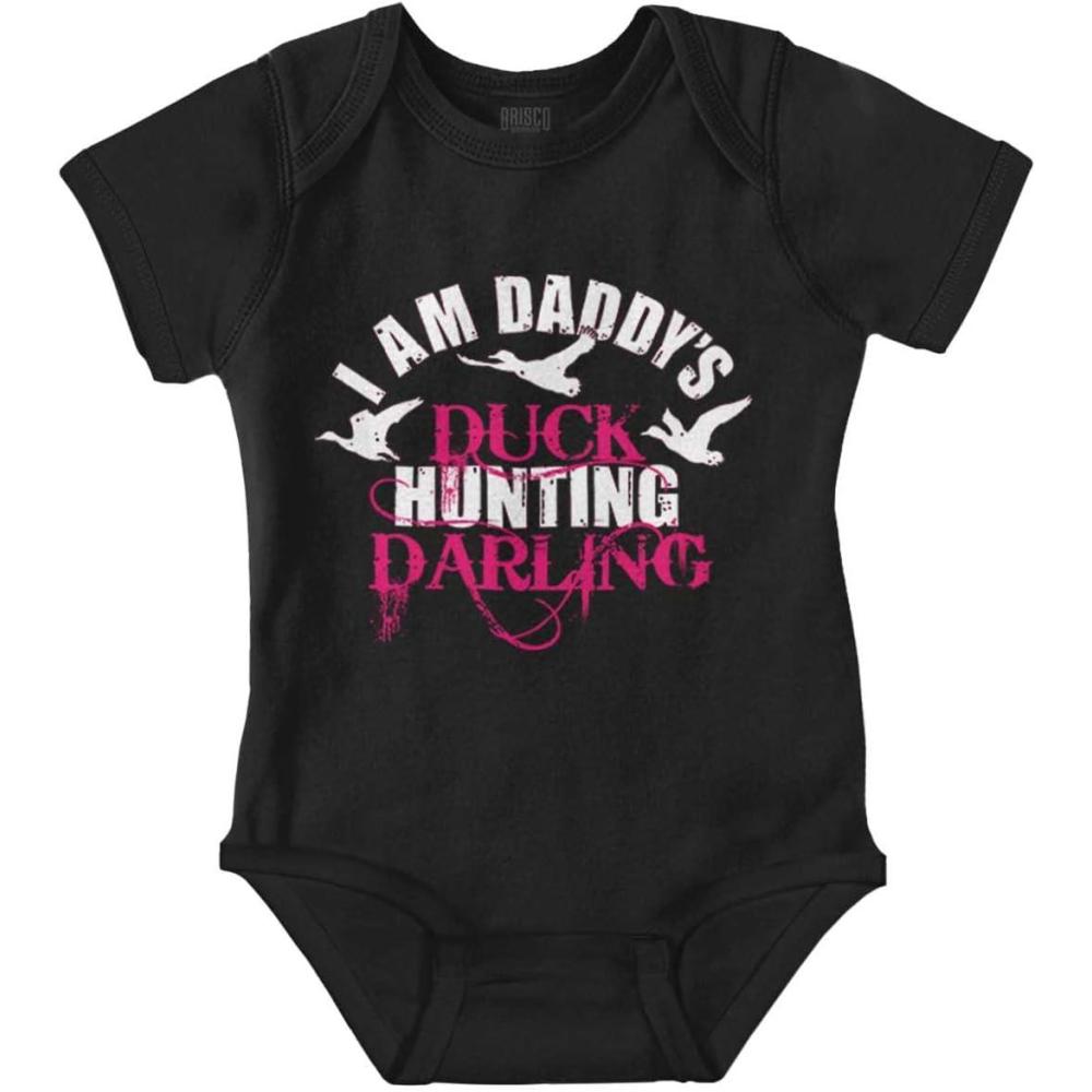 imageBrisco Brands Fathers Day Daddys Hunting Darling Baby Bodysuit Jumper GirlsBlack