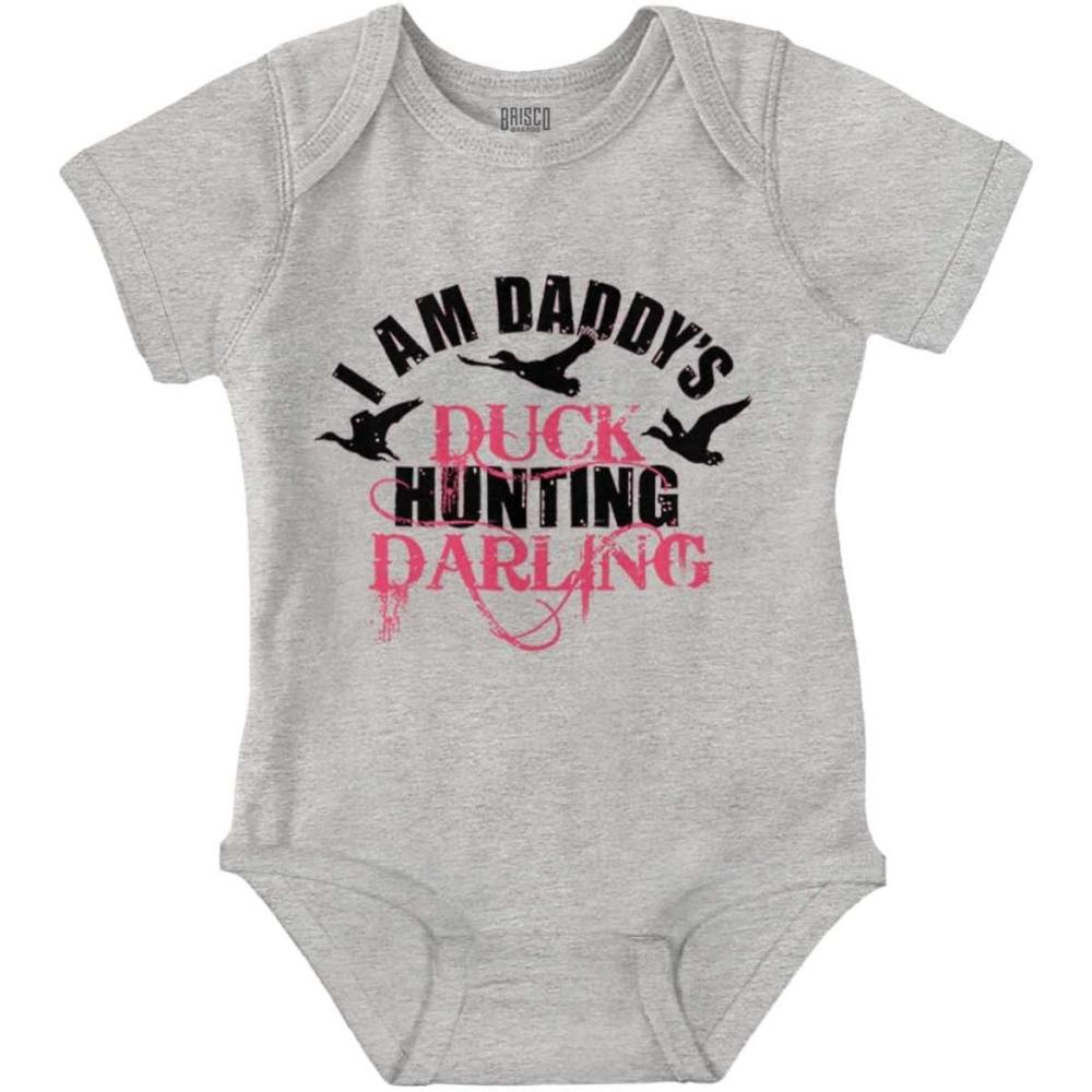imageBrisco Brands Fathers Day Daddys Hunting Darling Baby Bodysuit Jumper GirlsHeather