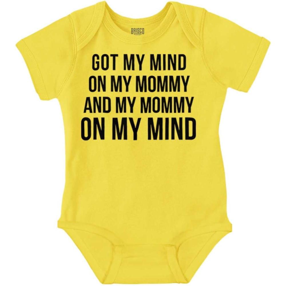 imageBrisco Brands Funny Mommy on my Mind Hip Hop Baby Romper Boys or GirlsZest
