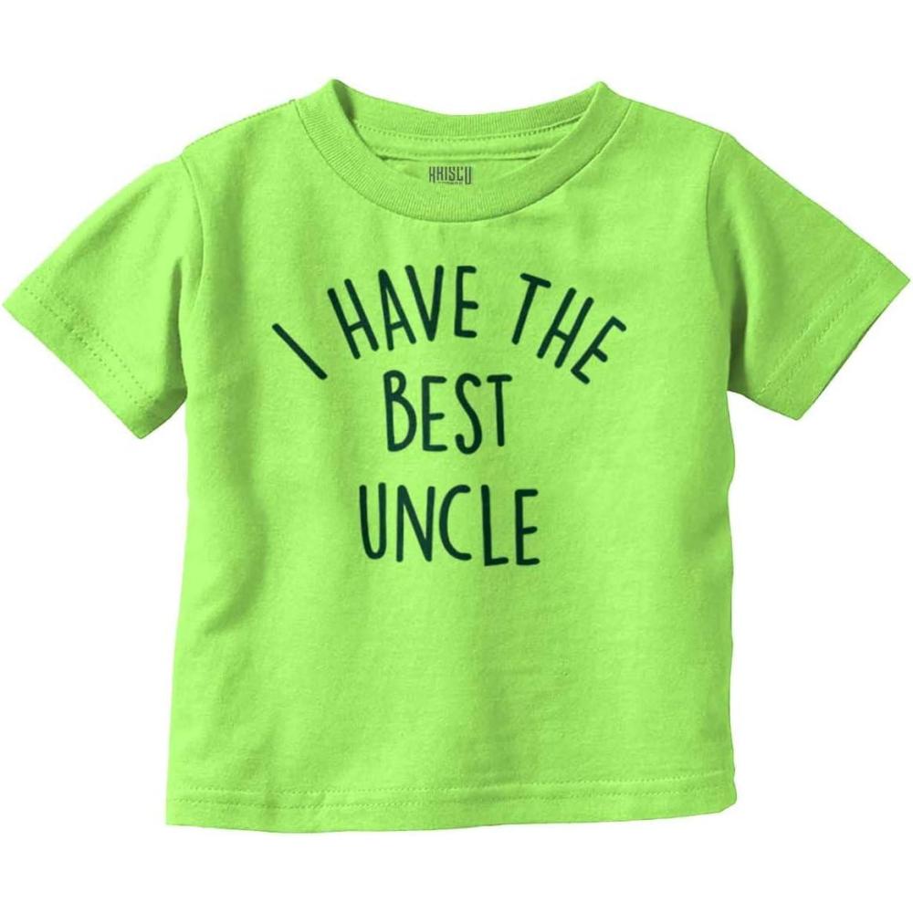 imageBrisco Brands I Have The Best Uncle Adorable Toddler Boy Girl T ShirtKey Lime