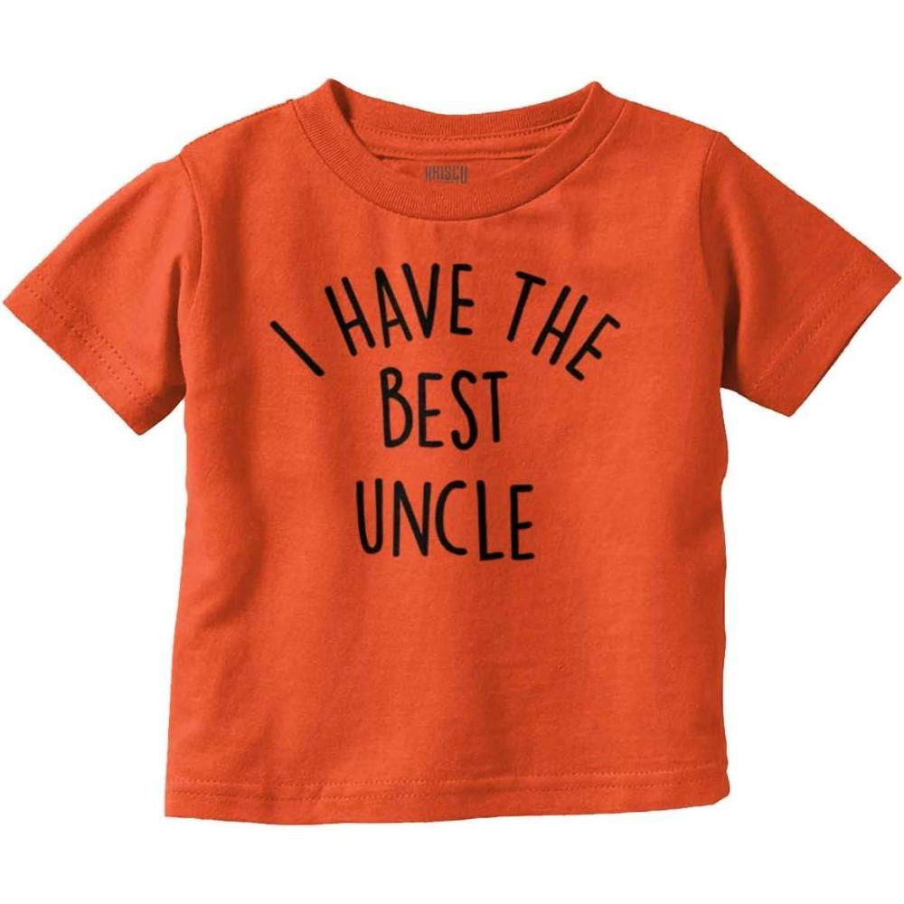imageBrisco Brands I Have The Best Uncle Adorable Toddler Boy Girl T ShirtOrange