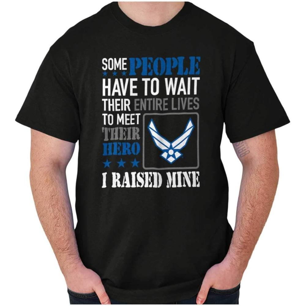 imageBrisco Brands US Air Force Proud Parent Mom Dad Graphic T Shirt Men or WomenBlack