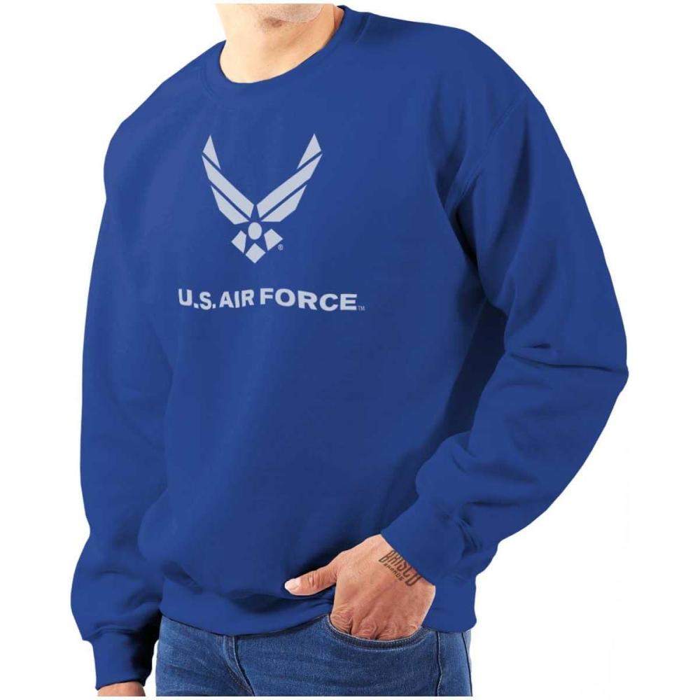 imageBrisco Brands US Air Force Symbol USAF Official Sweatshirt for Men or WomenRoyal