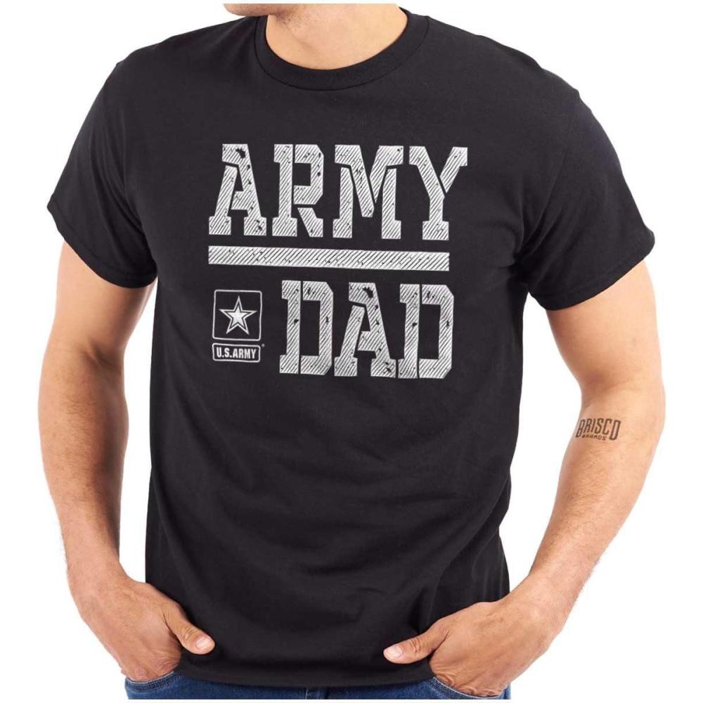 imageBrisco Brands US Army Dad Military Father Star Logo Mens Graphic T Shirt TeesBlack